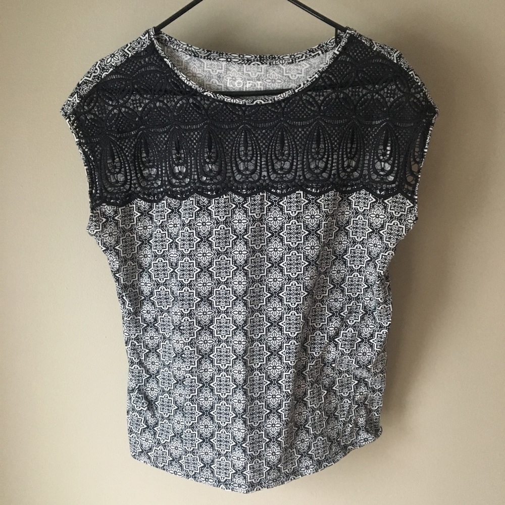 Loft crochet top blouse